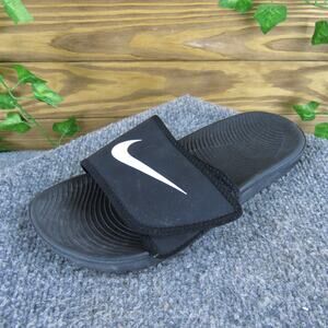 Nike Slide Girl Y 5 Medium Sandal Black Synthetic‎ Hook & Loop